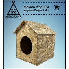 Feyza Design Dış Mekan Ahşap Kedi Evi, 40X35X30 Cm, Sağlam ve Şık Tasarım