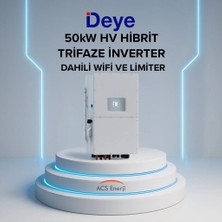 Deye 50 Kw Trifaze Hv Hibrit Inverter (Dahili Wifi ve Limiter)