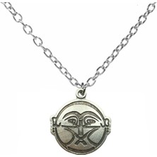 Hz. Ali Alevi Bektaşi 12 Imam Teslim Taşı Sembolü Unisex Kolye – 60 cm Zincirli, Manevi Takı