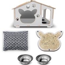 Feyza Design Konforlu ve Şık Demonte Kedi ve Köpek Evi, Kolay Montaj ve Dayanıklı Tasarım