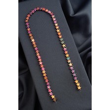 Hematit Doğal Taş Parlak Pembe Yıldız Kesim 8mm Dizi