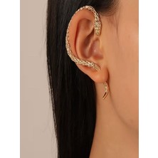 Alya's Aksesuar Vintage Punk Ear Cuff Yılan Küpe-Sağ Veya Sol Kulak Için Seçim Yapınız