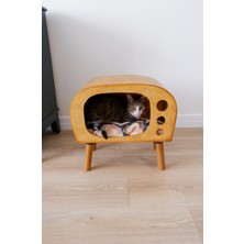 Feyza Design Dekoratif Ahşap Kedi Evi, Rahat ve Şık Tasarım