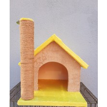 Feyza Design Konforlu Kedi Evi Yuvası ve Tırmalama Merkezi, Şık ve Dayanıklı Tasarım