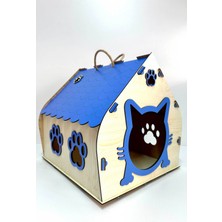 Feyza Design El Yapımı Dekoratif Ahşap Kedi Evi, Kulübesi ve Yuvası, Şık Tasarım