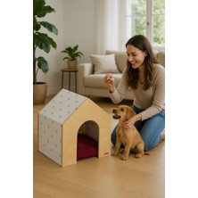Feyza Design Hava Alan Ahşap Kedi ve Köpek Evi, Güvenli ve Şık Tasarım