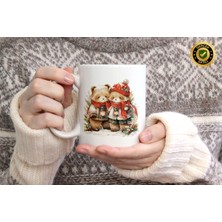 Willow Store Sevimli Ayıcık  7 Figürlü Porselen Kupa Bardak,şık ve Kaliteli Baskı,hediyelik