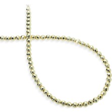 Hematit Doğal Taş Parlak Altın Sarı 4mm Dizi