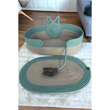 Feyza Design Rahat ve Şık Mavi Kedi Evi 50X40, Konforlu ve Dayanıklı Tasarım