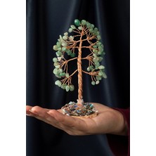 Aventurin Taşı El Yapımı 6X12CM Doğal Taş Dekoratif Hayat Ağacı
