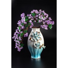 Ametist Taşı El Yapımı Doğal Taş 45X16X16CM Dekoratif Ağaç