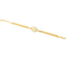 bz burgu zincir altın kaplama  çeyrekli bileklik blk-1232