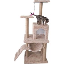 Feyza Design Lüks Kedi Tırmalama Evi ve Oyun Platformu, Hamaqlı Yuvalı Tasarım