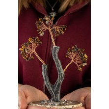 Kaplan Gözü Taşı El Yapımı Doğal Taş Dekoratif Ağaç