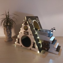 Feyza Design Rahat ve Eğlenceli Tavşanlar Için Ahşap Oyun ve Barınak Alanı