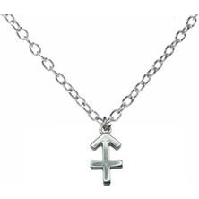Yay Burcu Sembol Kolye – 60 cm Zincirli, Zamak Kaplama Unisex Astrolojik Tasarım
