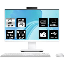 Asus V400 Intel Core I7 13620H 16GB 1tb SSD 23.8" Fhd Fdos All In One Bilgisayar & Per4 USB Bellek V440I716512W0DP308