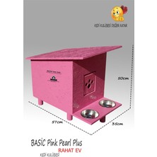 Feyza Design Sevimli Pembe Inci Plus Kedi Kulübesi, Rahat ve Şık Tasarım