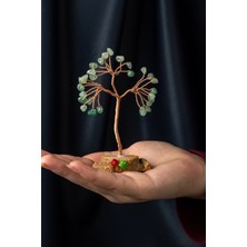 Aventurin Taşı El Yapımı 5X8CM Doğal Taş Dekoratif Hayat Ağacı