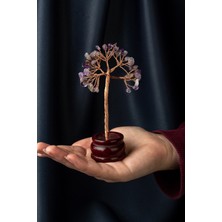 Ametist Taşı El Yapımı 4X11CM Doğal Taş Dekoratif Hayat Ağacı