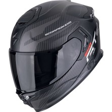 Scorpion Apex Exo-Gt Sp Carbon Matrix Air Flex Kapalı Motosiklet Kaskı Mat Siyah  Gümüş