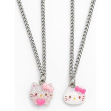 Hello Kitty Ikili Çocuk Kolyesi En Iyi Arkadaşlar Çift Kolye Seti Kız Çocuk Takı Aksesuarı