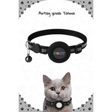 Feyza Design Ayarlanabilir Kedi Etiketi ve Airtag Uyumlu Kedi Izci Koruyucu