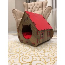 Feyza Design Doğal Ahşap Kedi Evi, Şık ve Rahat Tasarım