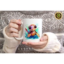 Willow Store Sevimli Kaplumbağa 18 Figürlü Porselen Kupa Bardak,yüksek Kalite,hediyelik