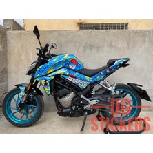 Motiker Cfmoto 250NK Şirin Baba Tasarım Sticker Etiket Modeli