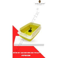 Feyza Design Büyük Boy Açık Kedi Tuvaleti 64X45X25 Cm, Renkler Değişken