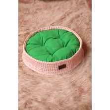 Feyza Design Yumuşak Pudra ve Yeşil Örgü Yatak, Rahat Uyku Keyfi