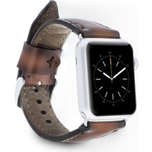 Sinerjim Apple Watch Uyumlu Deri Kordon 42-44-45mm SM26 Kahve