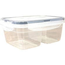 Timion 2 Bölmeli 0,45+0,45 Litre Kilitli Kapaklı Erzak Saklama Kabı LC-524 (5148)