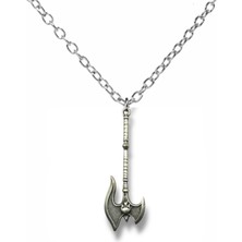 Viking Savaş Balta Figürlü Kolye – 60 cm Zincirli Zamak Kaplama Unisex Gotik Aksesuar