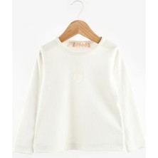 Öz-Ne Mağazacılık Kalp Nakışlı Fitilli Kız Çocuk Tişört