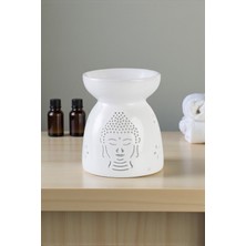 Hediye Sandalı Seramik Buda Tasarımlı Buhurdanlık – Dekoratif Aromaterapi ve Uçucu (8×8×9,3 Cm)