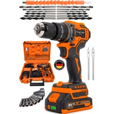 36V 5AH Çift Batarya Darbeli Matkap ve Vidalama Seti