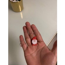 ADA 3D Noel Cücesi (Gnome) Küpe Çifti - Kırmızı Şapkalı ve Beyaz Sakallı Sevimli Yılbaşı Aksesuarı