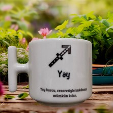 Game Fruy "yay" Burcu Çift Taraf Baskılı Kupa- Seramik Çay, Kahve Hediyelik Bardağı
