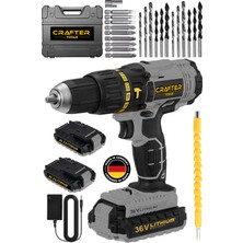 36V 5AH Çelik Şanzumanlı Çift Bataryalı Akülü Vidalama Seti 24 Parça