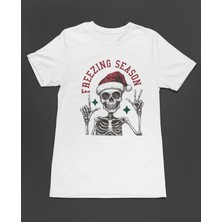 Bumeta Noel Temalı Christmas Freezing Season Unisex Tişört T-Shirt