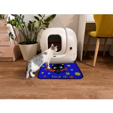 Feyza Design Elekli Tuvalet Önü Desenli Kedi Kumu Paspas 45X60 Cm, Temizlik ve Konfor Sağlar