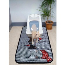 Feyza Design 60X120 Pati Desenli Xxl Kedi Kumu Wc Önü Paspas, Rahat ve Temiz Kullanım