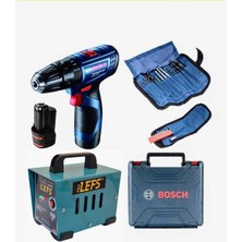 Bosch 12V 2AH Çift Bataryalı Darbeli Akülü Vidalama ve Pro Lefs 7A Şarj Cihazı