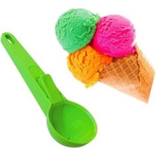 Sinerjim Pratik Mandallı Plastik Dondurma Servis Sunum Kepçesi Kaşığı