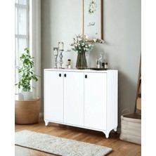 Dulgera Konak 3 Kapaklı Ayakkabılık Çok Amaçlı 3 Kapaklı Dolap Beyaz