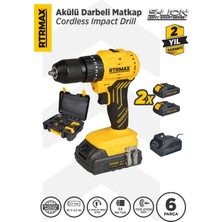 RTS5012 Şarjlı Darbeli Matkap 54 Nm 20V Çift Akü S-Lion Dahil