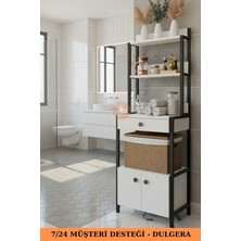 Dulgera Dora Çok Amaçlı Banyo Dolabı Düzenleyici Çamaşır Odası Rafı Havluluk Rafı