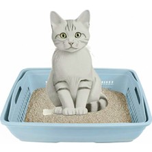 Feyza Design Açık Elekli Kedi Tuvaleti 37X49X17 Cm, Rahat ve Hijyenik Kullanım Sağlar